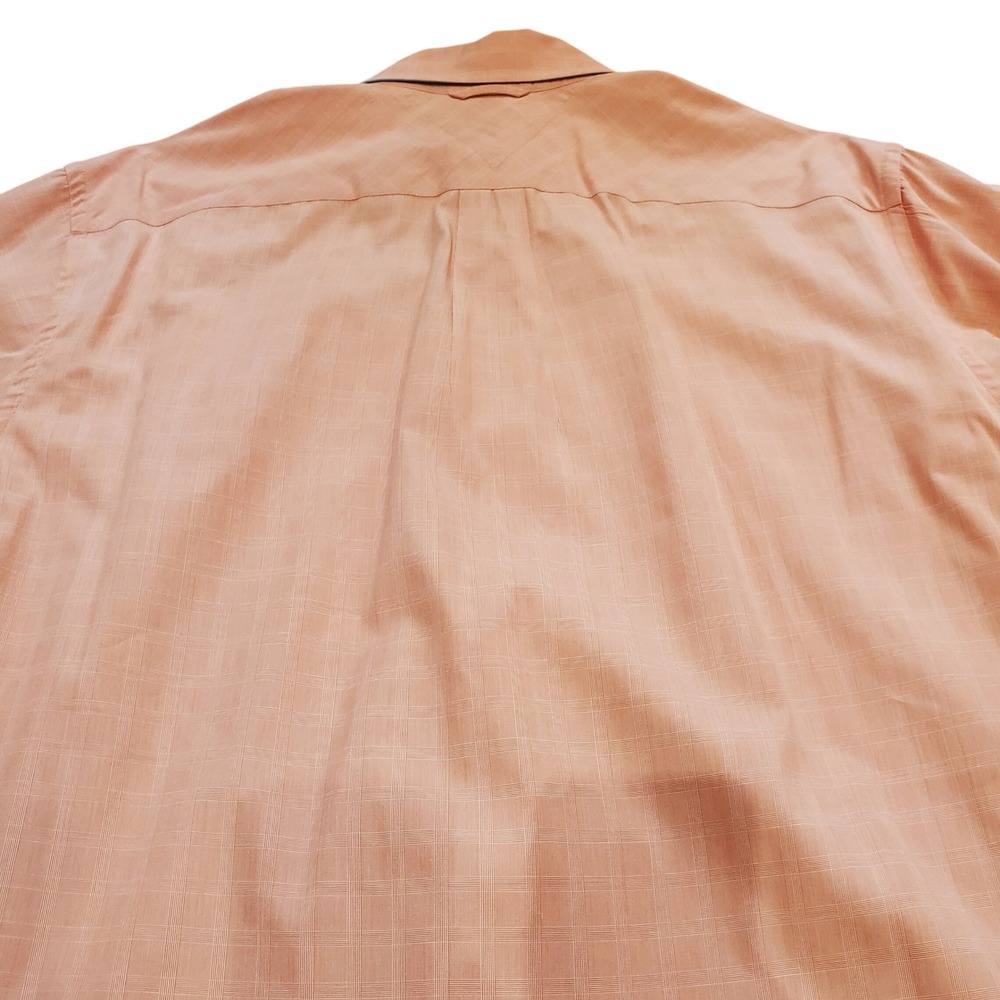 VTG Tommy Hilfiger Shirt Mens M Orange Salmon 80s 2-Ply Cotton Oxford Preppy - Picture 4 of 13